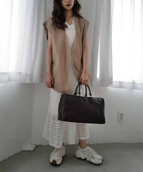 RB work boston bag (ivory) ランデブー RANDEBOO（ランデブー）の「Work boston bag（ショルダーバッグ