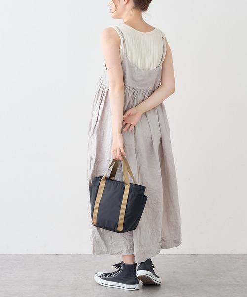 PUAL CE CIN（ピュアルセシン）の「麻キャンバスクリンクルキャミワンピース（ワンピース・レディース・ブラック/ベージュ/ライトベージュ/グレー・FREE）」の22枚目の写真