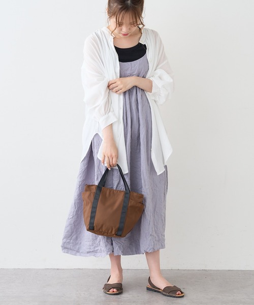 PUAL CE CIN（ピュアルセシン）の「麻キャンバスクリンクルキャミワンピース（ワンピース・レディース・ブラック/ベージュ/ライトベージュ/グレー・FREE）」の20枚目の写真