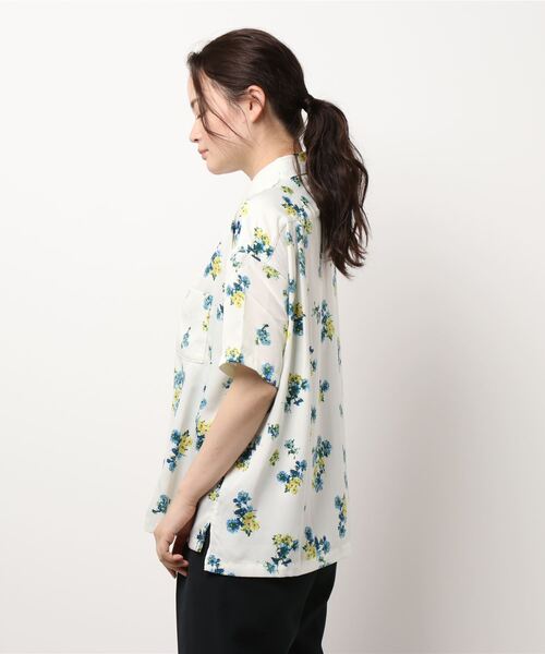 GRANDMA MAMA DAUGHTER（グランマママドーター）の「∴【GRANDMA MAMA DAUGHTER / グランママドーター】レギュラーカラーワイドシャツ GS811881（シャツ/ブラウス・レディース・ホワイト/ブラック・1/0）」の14枚目の写真