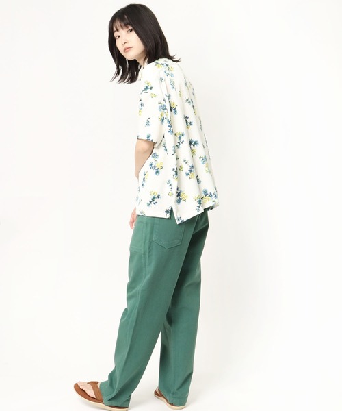 GRANDMA MAMA DAUGHTER（グランマママドーター）の「∴【GRANDMA MAMA DAUGHTER / グランママドーター】レギュラーカラーワイドシャツ GS811881（シャツ/ブラウス・レディース・ホワイト/ブラック・1/0）」の7枚目の写真