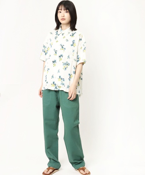 GRANDMA MAMA DAUGHTER（グランマママドーター）の「∴【GRANDMA MAMA DAUGHTER / グランママドーター】レギュラーカラーワイドシャツ GS811881（シャツ/ブラウス・レディース・ホワイト/ブラック・1/0）」の6枚目の写真