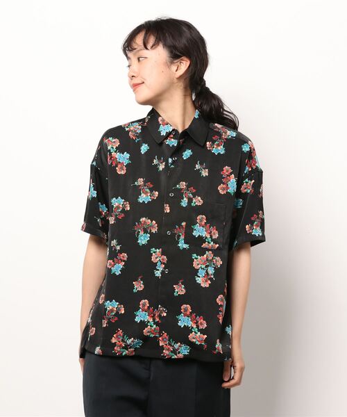 GRANDMA MAMA DAUGHTER（グランマママドーター）の「∴【GRANDMA MAMA DAUGHTER / グランママドーター】レギュラーカラーワイドシャツ GS811881（シャツ/ブラウス・レディース・ホワイト/ブラック・1/0）」の13枚目の写真