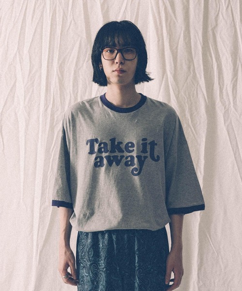 VOTE MAKE NEW CLOTHES(ボートメイクニュークローズ)の「『別注』VOTE MAKE NEW CLOTHES×URiD BIG RINGER TEE(Tシャツ/カットソー・メンズ・ホワイト/ネイビー/ブラウン・FREE)」の4枚目の写真