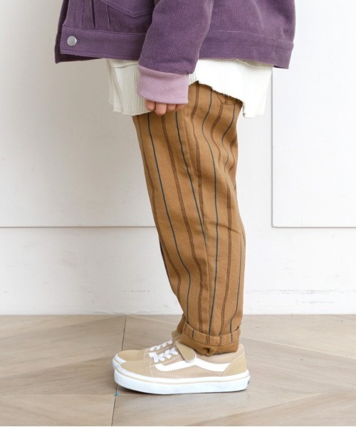 MAKE YOUR DAY（メイクユアデイ）の「ストライプイージーパンツ■80～140cm（その他パンツ・キッズ・ベージュ/グリーン/レッド/オリーブ・90/100/110/120/80/130/140）」の5枚目の写真