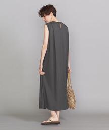 BEAUTY&YOUTH UNITED ARROWS | BY バックタック ノースリーブボリュームマキシワンピース(ワンピース)