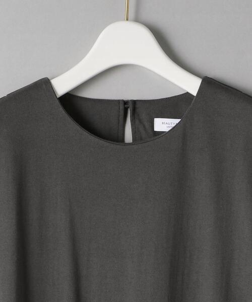 BEAUTY&YOUTH UNITED ARROWS(ビューティーアンドユースユナイテッドアローズ)の「BY バックタック ノースリーブボリュームマキシワンピース(ワンピース・レディース・ダークグリーン/オレンジ系その他/ダークグレー・FREE)」の15枚目の写真