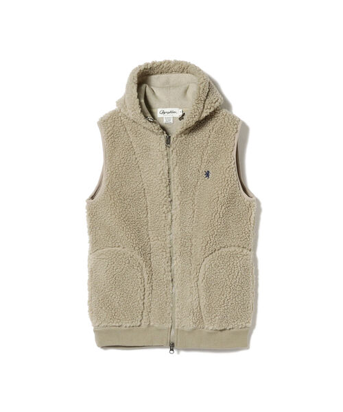 Ray BEAMS（レイビームス）の「GYMPHLEX / ボア ジップ フード ベスト（ベスト・レディース・ブラック/シルバー・14/16）」の10枚目の写真