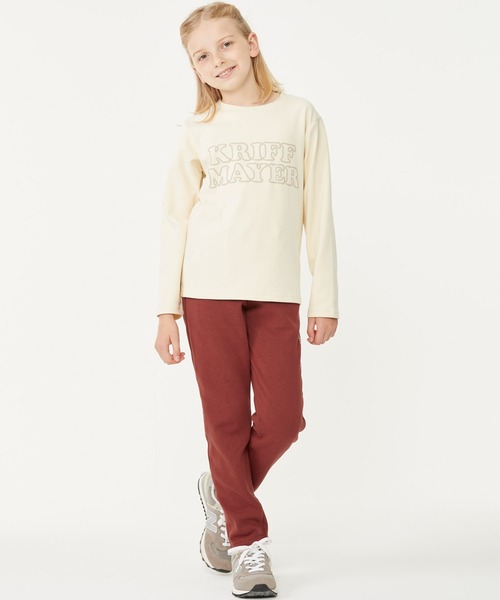 KRIFF MAYER Kid's Collection（クリフメイヤーキッズコレクション）の「裏シャギーパンツ（スウェットパンツ・キッズ・チャコール/ブラック/ネイビー/グレー/カーキ/レンガ・130/150/170/120/140/160）」の9枚目の写真