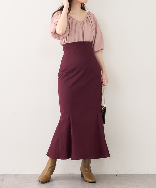 natural couture（ナチュラルクチュール）の「【WEB限定カラー有り】ボリュームスリーブ2WAYギャザーブラウス（シャツ/ブラウス・レディース・ブラック/ブラウン/オフホワイト/ピンク/ミント・FREE）」の11枚目の写真