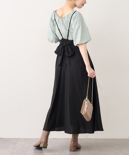 natural couture（ナチュラルクチュール）の「【WEB限定カラー有り】ボリュームスリーブ2WAYギャザーブラウス（シャツ/ブラウス・レディース・ブラック/ブラウン/オフホワイト/ピンク/ミント・FREE）」の20枚目の写真