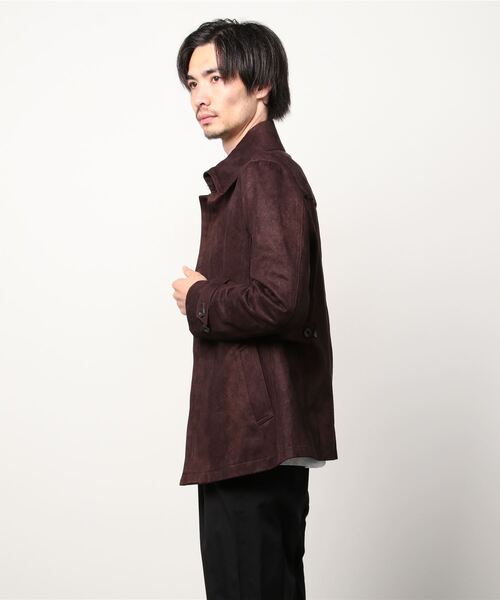 TORNADO MART(トルネードマート)の「TORNADO MART∴T/Cスエード返し衿ジャケット(テーラードジャケット・メンズ・ダークパープル/ブラック/オフホワイト・LARGE/MEDIUM/LL)」の4枚目の写真