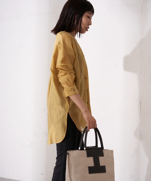 loungedress　ラウンジドレス　バイヤスロングブラウス　黒 LOUNGEDRESS（ラウンジドレス）の「バイヤスロングブラウス