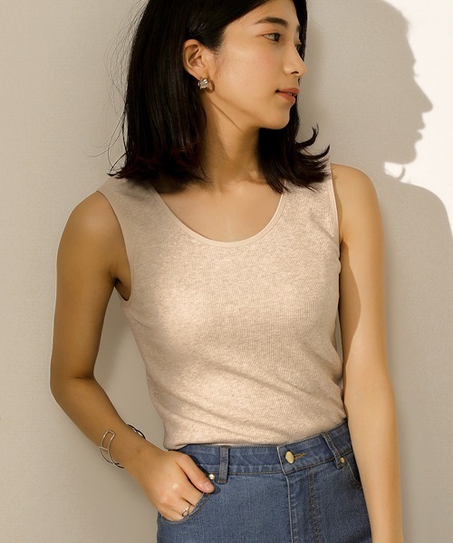 Bou Jeloud（ブージュルード）の「【前後２ＷＡＹ】リバーシブルタンクトップ（Tシャツ/カットソー・レディース・ブラック/ブラウン/グレー/アイボリー・38）」の13枚目の写真