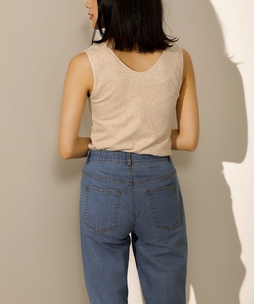 Bou Jeloud（ブージュルード）の「【前後２ＷＡＹ】リバーシブルタンクトップ（Tシャツ/カットソー・レディース・ブラック/ブラウン/グレー/アイボリー・38）」の18枚目の写真