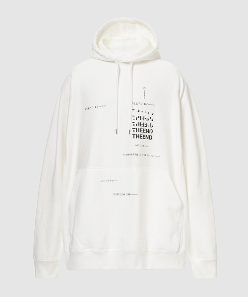 TAKAHIROMIYASHITATheSoloIst.(タカヒロミヤシタザソロイスト)の「oversized geometric morse code hoodie.(パーカー・メンズ・ホワイト/ブラック・46/44/48)」の2枚目の写真