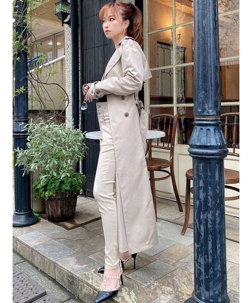 RESEXXY（リゼクシー）の「フレアデザイントレンチコート（トレンチコート・レディース・ブラック/ベージュ/ブラウン・FREE）」の6枚目の写真