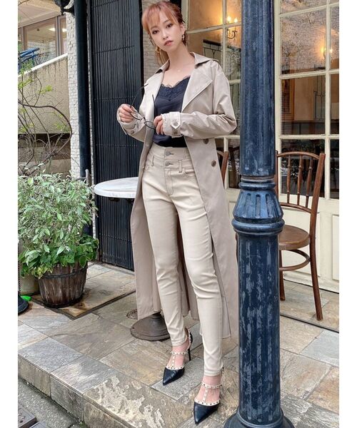 RESEXXY（リゼクシー）の「フレアデザイントレンチコート（トレンチコート・レディース・ブラック/ベージュ/ブラウン・FREE）」の10枚目の写真