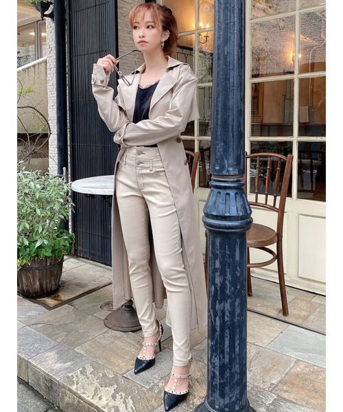 RESEXXY（リゼクシー）の「フレアデザイントレンチコート（トレンチコート・レディース・ブラック/ベージュ/ブラウン・FREE）」の12枚目の写真