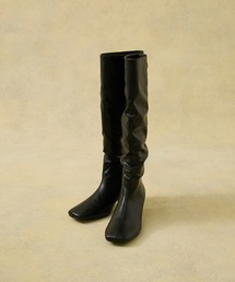 PUBLIC TOKYO | ギャザーロングブーツ(ブーツ)