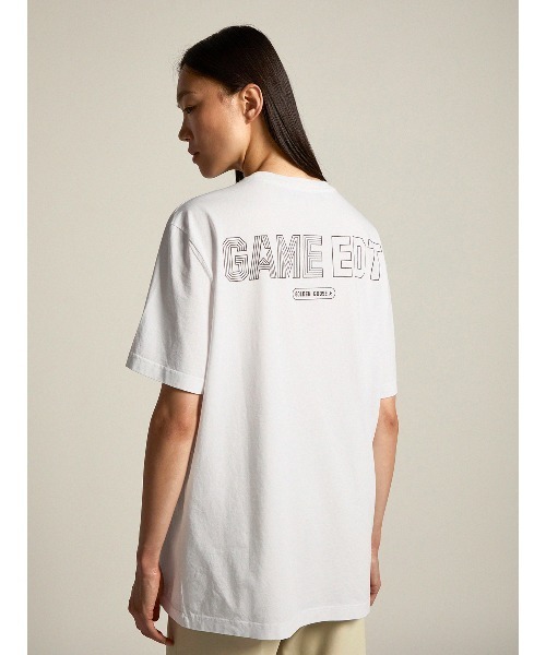GOLDEN GOOSE（ゴールデングース）の「GOLDEN GOOSE T-shirt Game EDT Capsule Collection with contrasting logo（Tシャツ/カットソー・メンズ・ホワイト系その他/ブラック系その他・X-SMALL/LARGE/MEDIUM/X-LARGE/SMALL）」の3枚目の写真