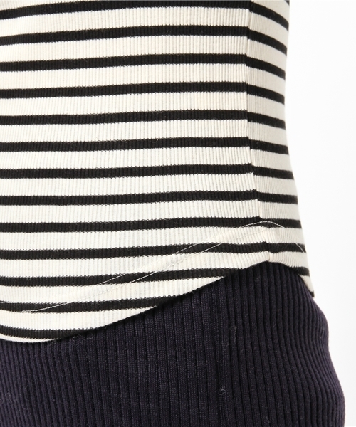 Khaju（カージュ）の「Khaju:ボーダープチハイネック（Tシャツ/カットソー・レディース・ブラック/ワイン・ONE SIZE）」の9枚目の写真