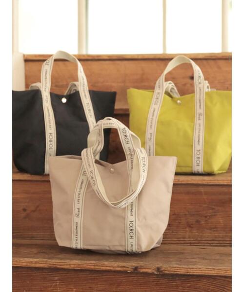 Green Parks(グリーンパークス)の「・TORCH 2WAYトートM*(トートバッグ・レディース・グリーン/ブラック/ベージュ・FREE)」の5枚目の写真