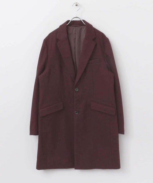 SENSE OF PLACE by URBAN RESEARCH（センスオブプレイスバイアーバンリサーチ）の「チェスターコート∴（チェスターコート・メンズ・カーキ/バーガンディー・MEDIUM）」の2枚目の写真