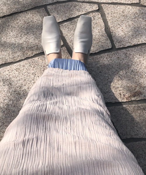 wee9s（ウィークス）の「square toe flat shoes / スクエアトゥフラットシューズパンプス（ローファー・レディース・ホワイト/ブラック・24.5cm/23.5cm/24cm/23.0cm/23cm）」の17枚目の写真