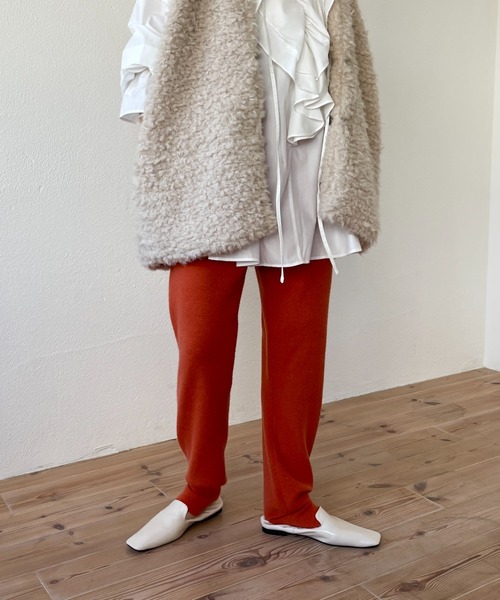 wee9s（ウィークス）の「square toe flat shoes / スクエアトゥフラットシューズパンプス（ローファー・レディース・ホワイト/ブラック・24.5cm/23.5cm/24cm/23.0cm/23cm）」の5枚目の写真