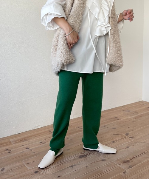 wee9s（ウィークス）の「square toe flat shoes / スクエアトゥフラットシューズパンプス（ローファー・レディース・ホワイト/ブラック・24.5cm/23.5cm/24cm/23.0cm/23cm）」の8枚目の写真