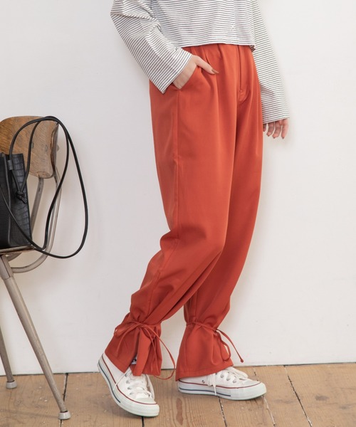 Mysa&Liina（ミーサリーナ）の「裾リボン2WAYパンツ（スラックス