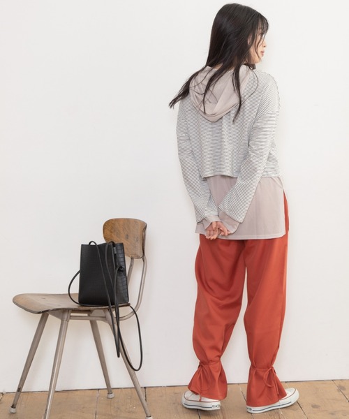 uni's room■2color リネンヘムリボン2wayパンツ PT-SS25-16 セミワイドデニムパンツ｜Stola.（ストラ）公式通販サイト
