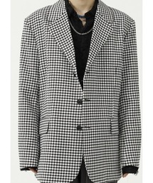 【WB ORIGINALS】Checked Pattern 3 Button Tailored Jacket WO21W2OT18