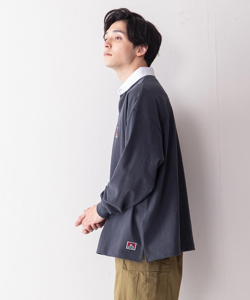 BEN DAVIS（ベンデイビス）の「【BEN DAVIS/ベンデイビス】ミニゴリラエンブレムラグビーシャツ/ラガーシャツ（ポロシャツ・メンズ・ベージュ/ブラック/パープル/ネイビー・LARGE/MEDIUM）」の21枚目の写真