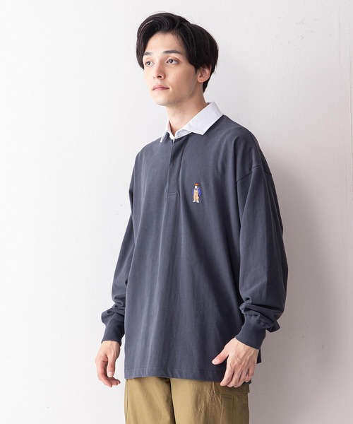BEN DAVIS（ベンデイビス）の「【BEN DAVIS/ベンデイビス】ミニゴリラエンブレムラグビーシャツ/ラガーシャツ（ポロシャツ・メンズ・ベージュ/ブラック/パープル/ネイビー・LARGE/MEDIUM）」の11枚目の写真