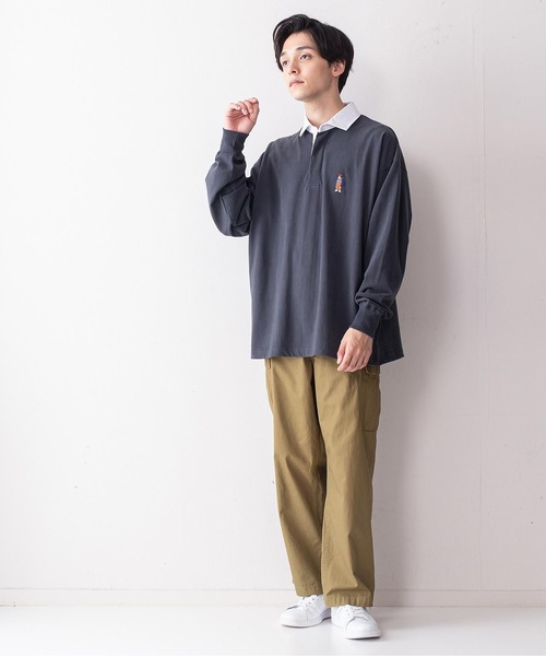 BEN DAVIS（ベンデイビス）の「【BEN DAVIS/ベンデイビス】ミニゴリラエンブレムラグビーシャツ/ラガーシャツ（ポロシャツ・メンズ・ベージュ/ブラック/パープル/ネイビー・LARGE/MEDIUM）」の17枚目の写真