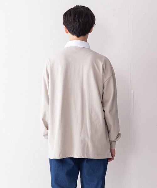BEN DAVIS（ベンデイビス）の「【BEN DAVIS/ベンデイビス】ミニゴリラエンブレムラグビーシャツ/ラガーシャツ（ポロシャツ・メンズ・ベージュ/ブラック/パープル/ネイビー・LARGE/MEDIUM）」の12枚目の写真