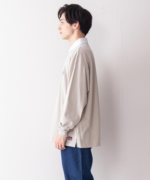 BEN DAVIS（ベンデイビス）の「【BEN DAVIS/ベンデイビス】ミニゴリラエンブレムラグビーシャツ/ラガーシャツ（ポロシャツ・メンズ・ベージュ/ブラック/パープル/ネイビー・LARGE/MEDIUM）」の15枚目の写真