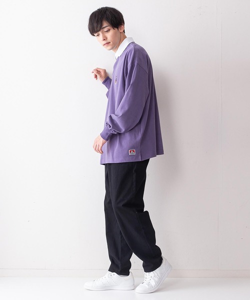 BEN DAVIS（ベンデイビス）の「【BEN DAVIS/ベンデイビス】ミニゴリラエンブレムラグビーシャツ/ラガーシャツ（ポロシャツ・メンズ・ベージュ/ブラック/パープル/ネイビー・LARGE/MEDIUM）」の13枚目の写真
