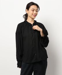 Te chichi | 刺繍衿ギャザーブラウス(シャツ/ブラウス)