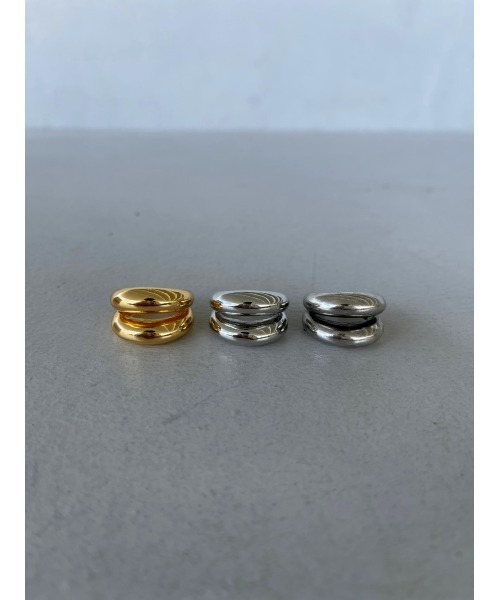 mou（モウ）の「【Na.moda】Plump 2stations ring（リング・レディース・シルバー系その他/ゴールド/シルバー・FREE）」の4枚目の写真