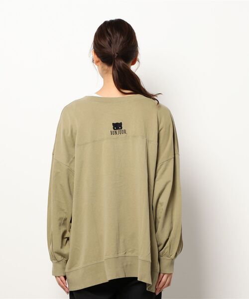 Rydia（リディア）の「2WAYカーディガン（Tシャツ/カットソー・レディース・チャコールグレー/ライトカーキ/アイボリー・M）」の13枚目の写真