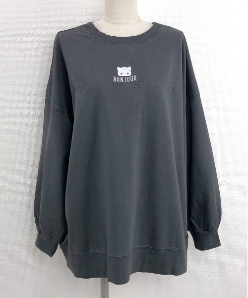 Rydia（リディア）の「2WAYカーディガン（Tシャツ/カットソー・レディース・チャコールグレー/ライトカーキ/アイボリー・M）」の9枚目の写真