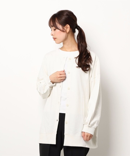 Rydia（リディア）の「2WAYカーディガン（Tシャツ/カットソー・レディース・チャコールグレー/ライトカーキ/アイボリー・M）」の16枚目の写真