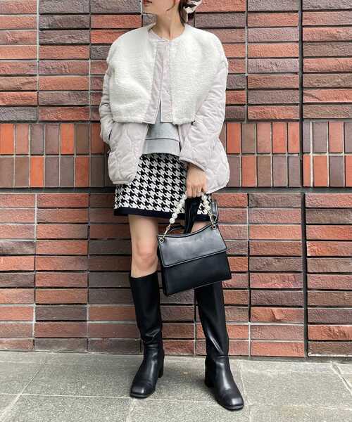 MAJESTIC LEGON（マジェスティックレゴン）の「レイヤードキルティングジャケット（その他アウター・レディース・アイボリー/カーキオリーブ/グレイッシュベージュ・SMALL/MEDIUM）」の13枚目の写真