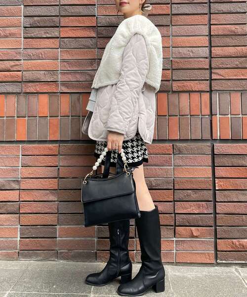 MAJESTIC LEGON（マジェスティックレゴン）の「レイヤードキルティングジャケット（その他アウター・レディース・アイボリー/カーキオリーブ/グレイッシュベージュ・SMALL/MEDIUM）」の14枚目の写真