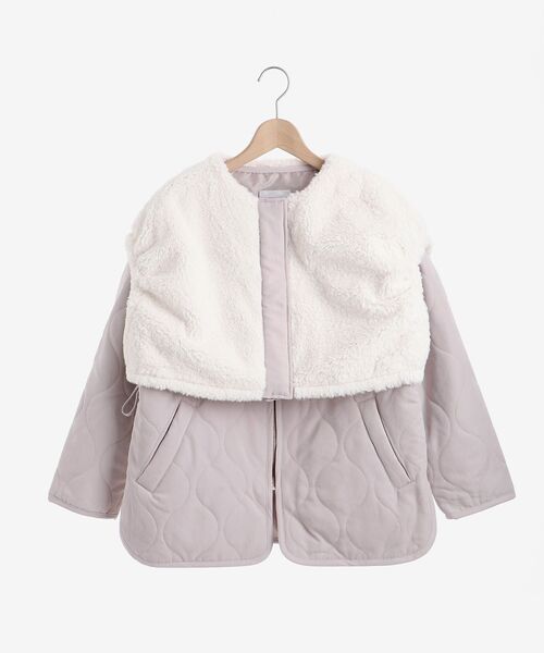 MAJESTIC LEGON（マジェスティックレゴン）の「レイヤードキルティングジャケット（その他アウター・レディース・アイボリー/カーキオリーブ/グレイッシュベージュ・SMALL/MEDIUM）」の20枚目の写真