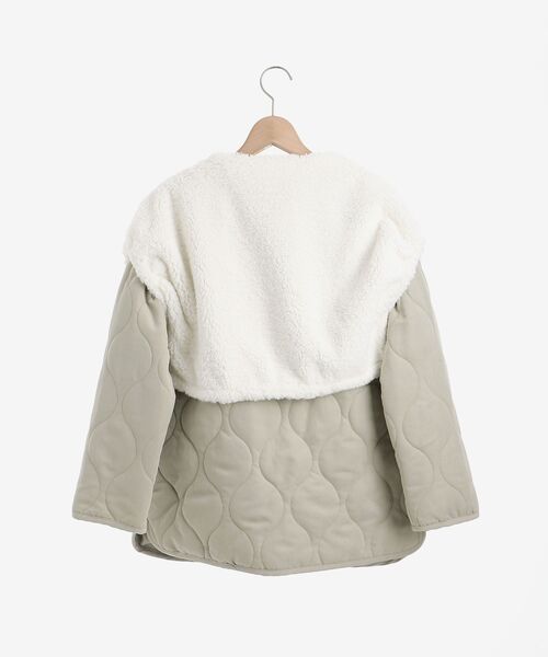 MAJESTIC LEGON（マジェスティックレゴン）の「レイヤードキルティングジャケット（その他アウター・レディース・アイボリー/カーキオリーブ/グレイッシュベージュ・SMALL/MEDIUM）」の22枚目の写真