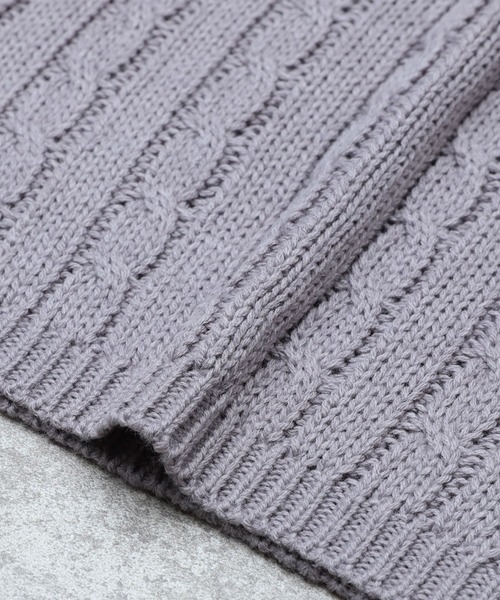 reca（レカ）の「ケーブル編みニットロングワンピース（ワンピース・レディース・チャコールグレー/ラベンダー/グレイッシュベージュ・FREE）」の16枚目の写真